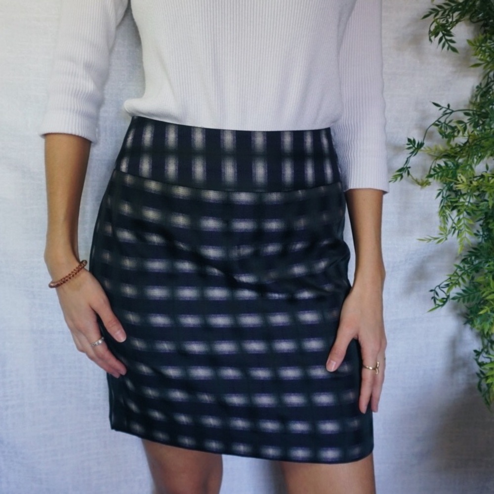 The Limited metallic plaid skirt | Size 4